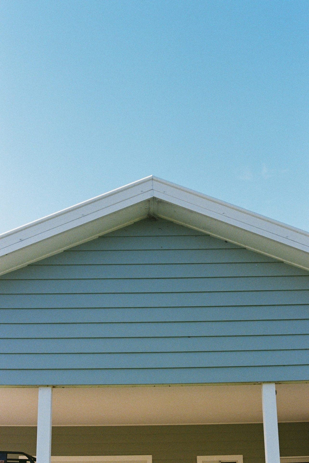 Gable with clean white fascia and rake trim